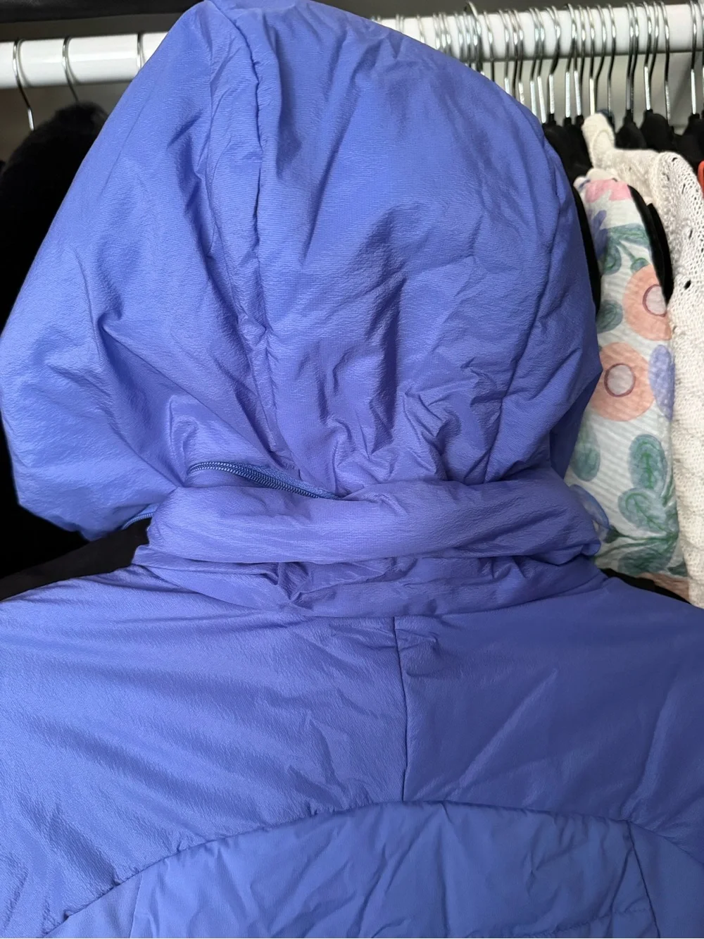 lululemon down for it all Periwinkle Quilted Hooded Jacket